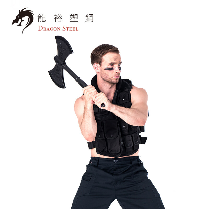 双斧台湾龙裕dragonsteel练习双刃训练塑料塑钢更多武术装备