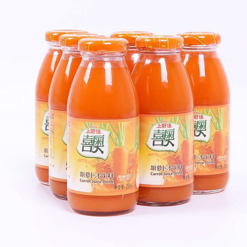 上好佳饶阳喜奥胡萝卜汁饮料 250ml*24瓶整箱果蔬汁代餐饮品特产图片