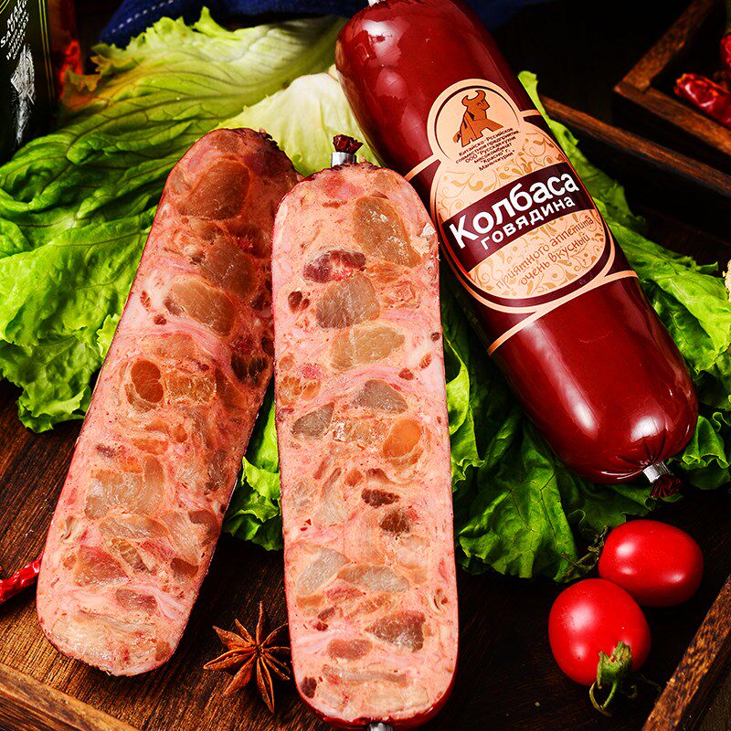 俄罗斯风味香肠牛肉牛筋肠哈克斯纯俄大肉即食香肠