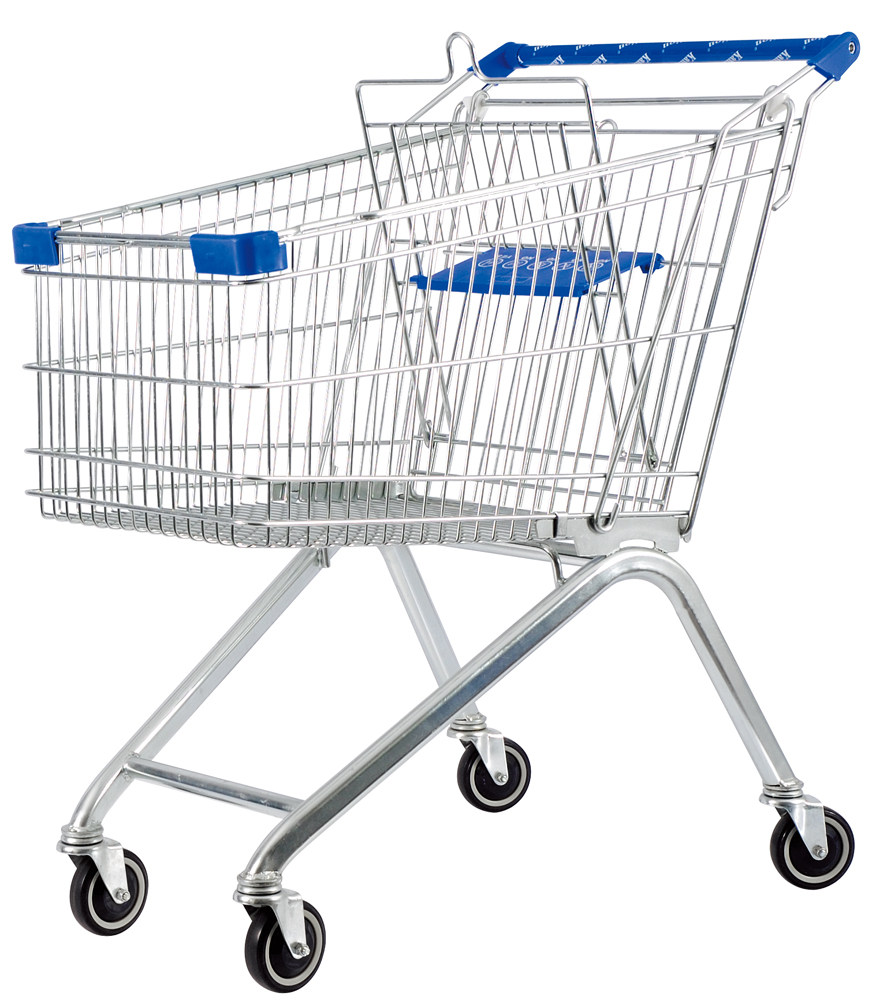 欧式金属超市购物车家用大号商场手推车物业拉车便利店ktv小推车