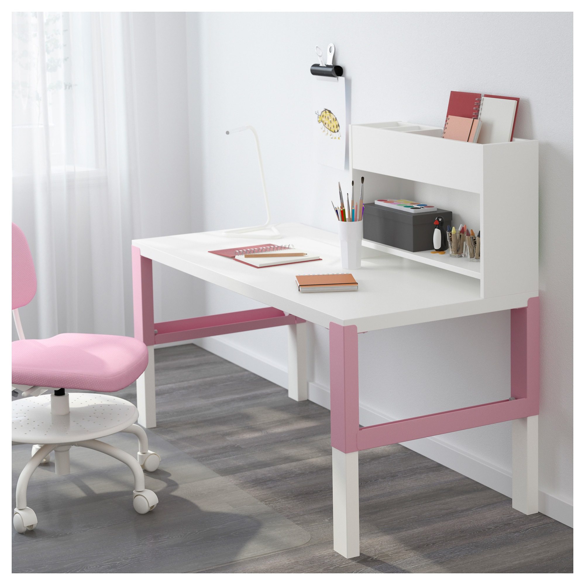 佩尔书桌组合128x58cm儿童少年学生学习看书ikea儿童学习桌