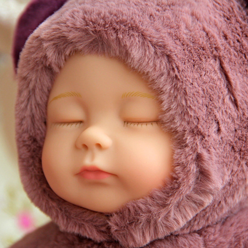 【毛绒布艺类玩具】正版睡萌娃娃仿真陪睡眠睡梦安抚玩偶毛绒玩具婴