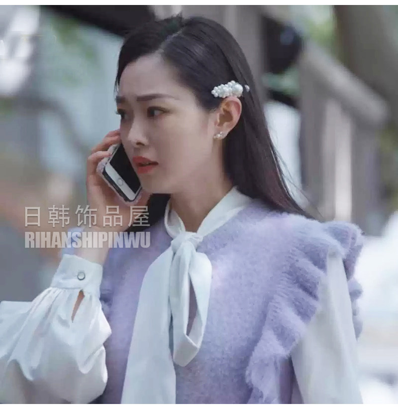 爱的理想生活宋轶戴希希同款珍珠发夹2021新款发饰