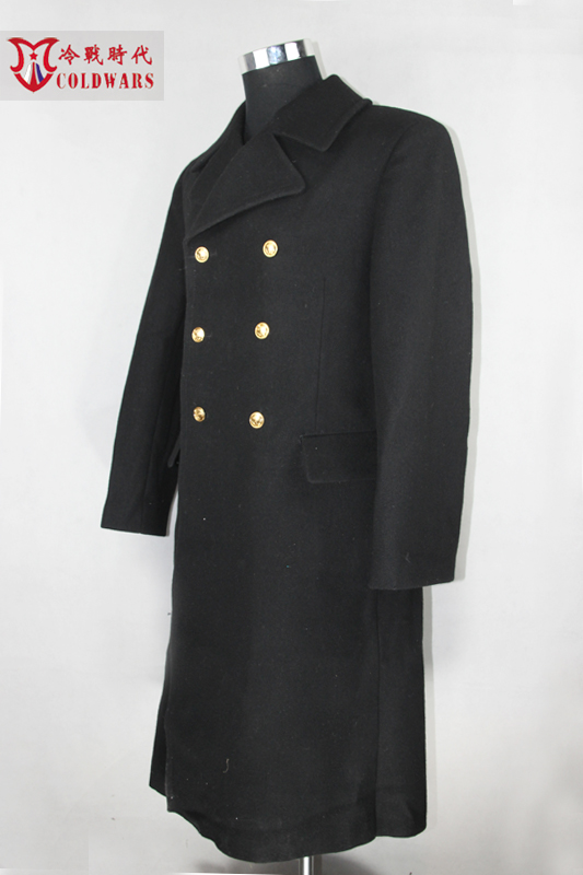 俄罗斯 俄军94/97条令军官冬季礼服军大衣 黑色 细呢  双排扣
