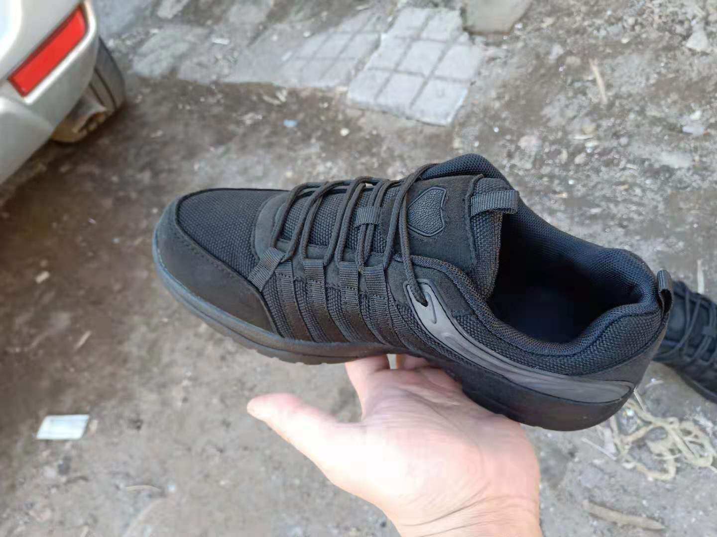 3514出口约旦原装装作训鞋小黑布面黑色春秋解放鞋