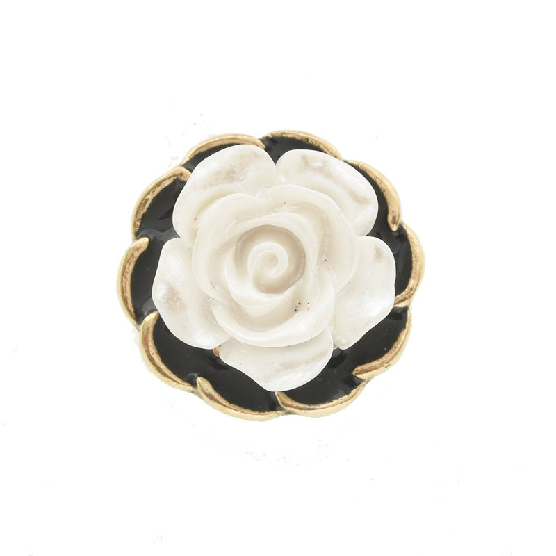 滴油合金镶钻珍珠山茶花吊坠手工饰品挂件diy其他diy饰品配件