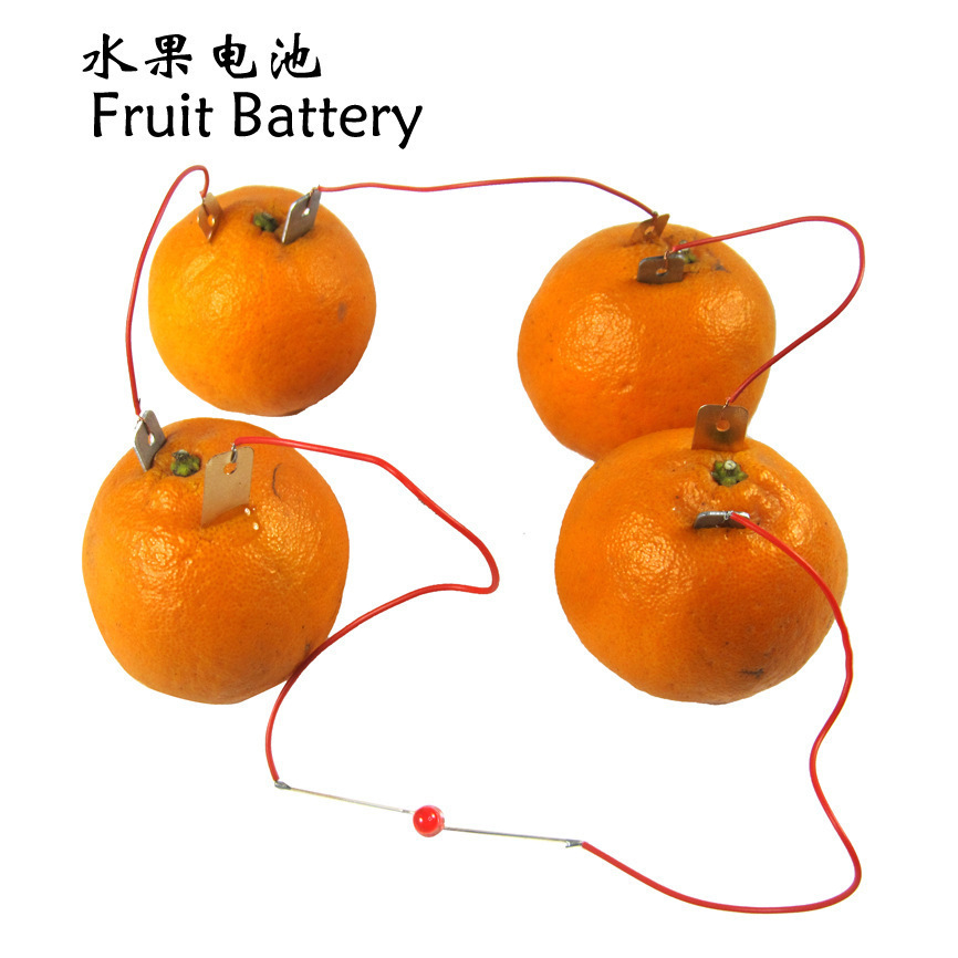 水果电池实验材料发电锌片铜片电子时钟小学生科学实验