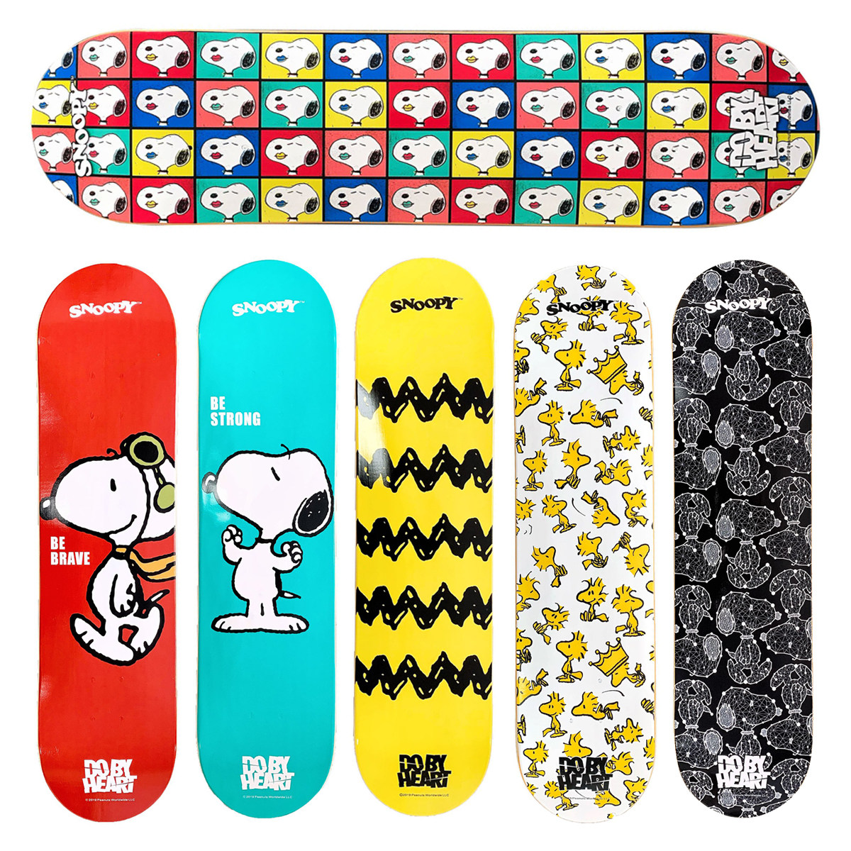 dbhsnoopy滑板板面送砂纸板钉侧螺母滑板