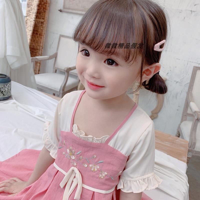 假发刘海3d空气儿童逼真发宝宝宝女童网红刘海片