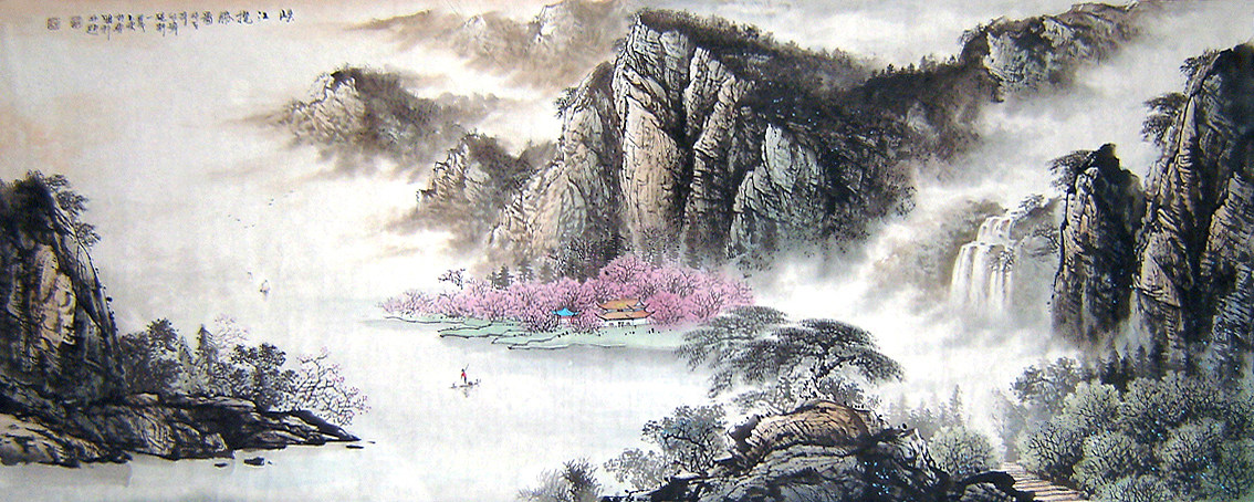 山水揽胜峡江写意画艺国画会员国会员美协c15983国画