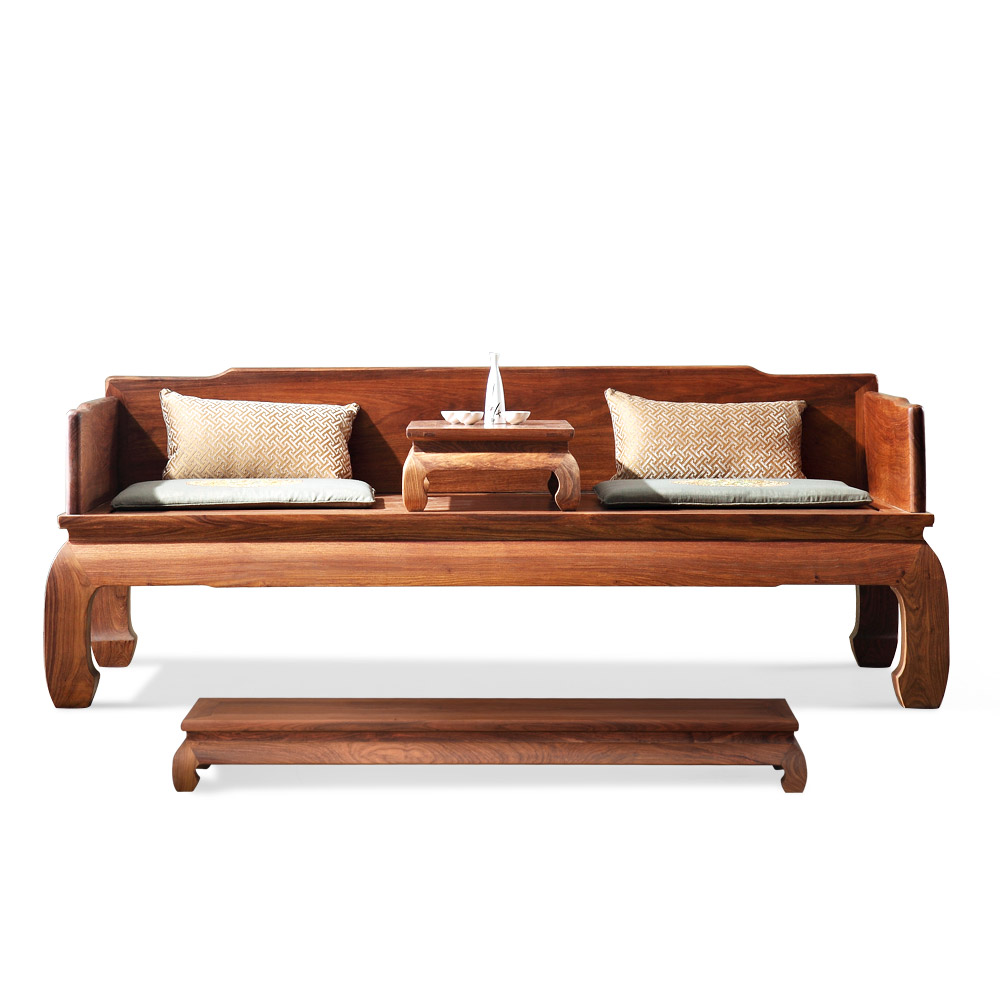 罗汉森木红木花梨刺猬紫檀中式明清古典实木罗汉床