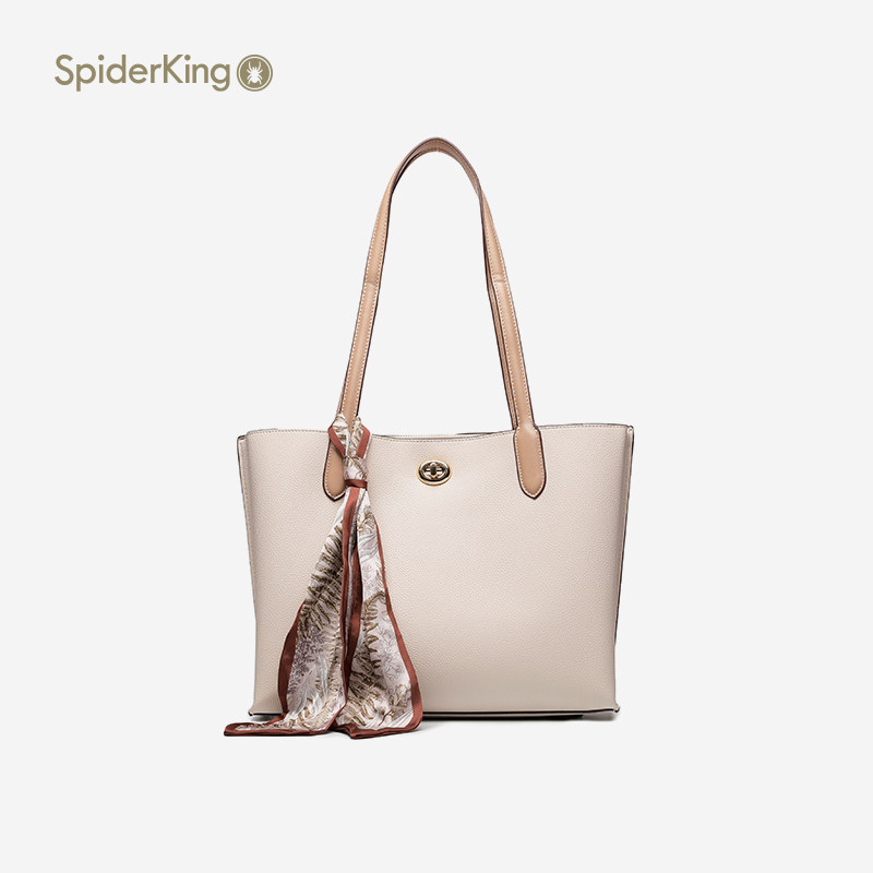 蜘蛛王2023新款复古单肩大容量手提包斜挎包时尚百搭水桶包