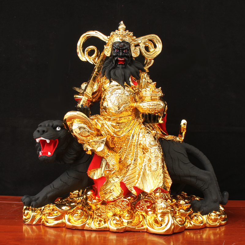 赵公明供佛赵公赵玄坛赵黑虎财神道家摆件神像佛像摆件