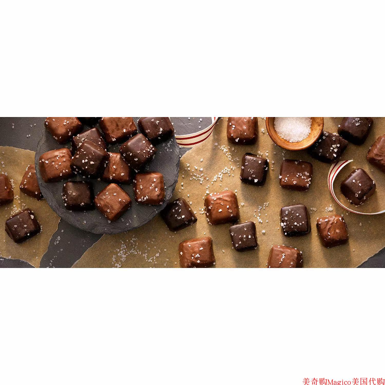 美奇购 美国直邮 sanders海盐焦糖牛奶巧/黑巧克力1020克 - 美奇购