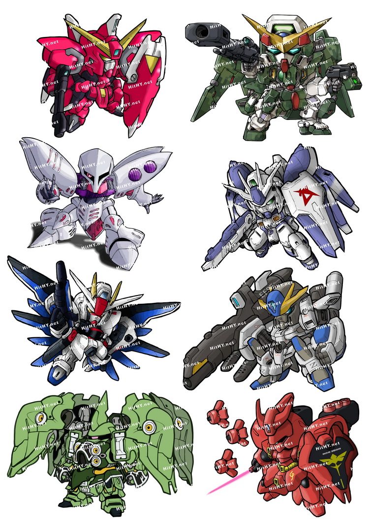 贴纸中号f008305高达gundam卡通动漫笔记本电脑手机旅行箱笔记本个性