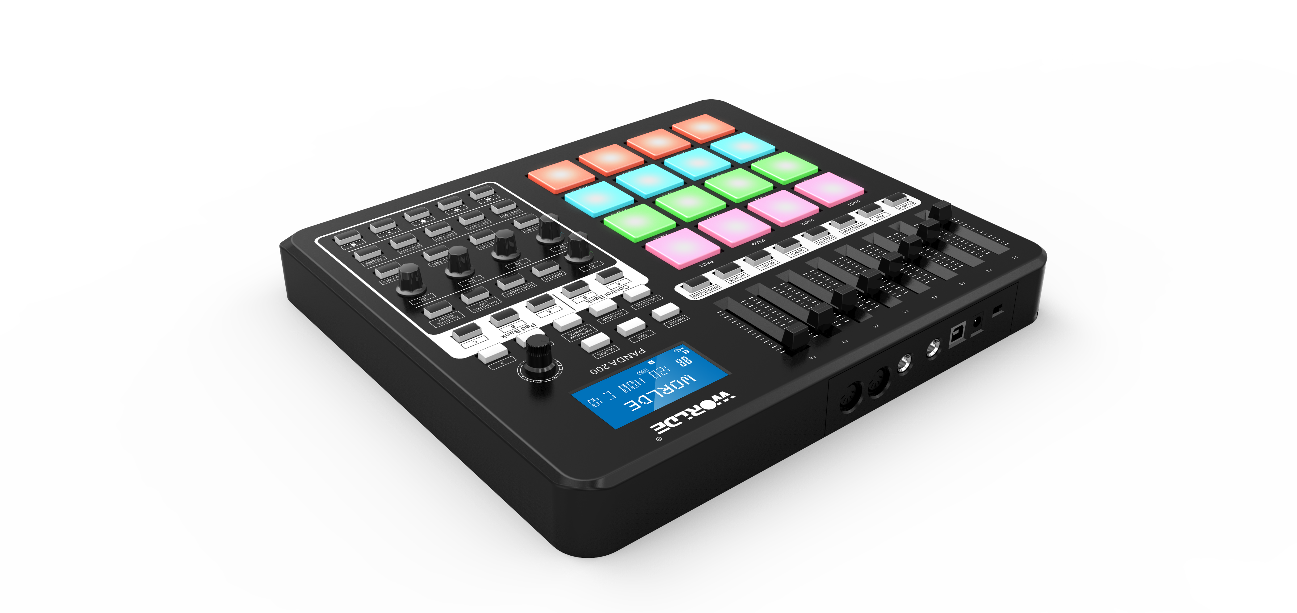 worlde panda200专业midi控制器 dj打击垫 电音编曲键盘 鼓点节奏