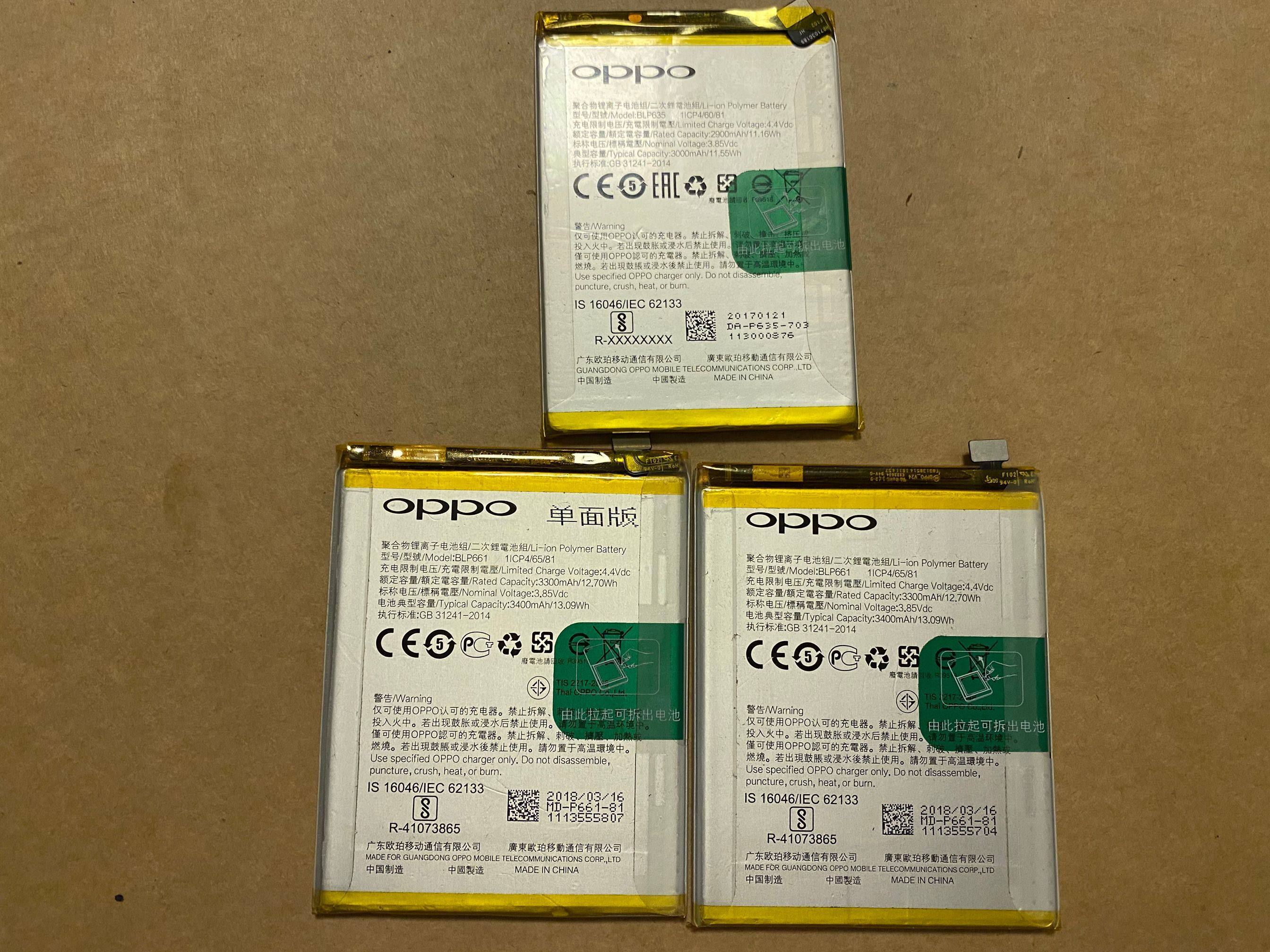 oppoa5全新原装a3f7大容量手机电板blp661原厂手机电池