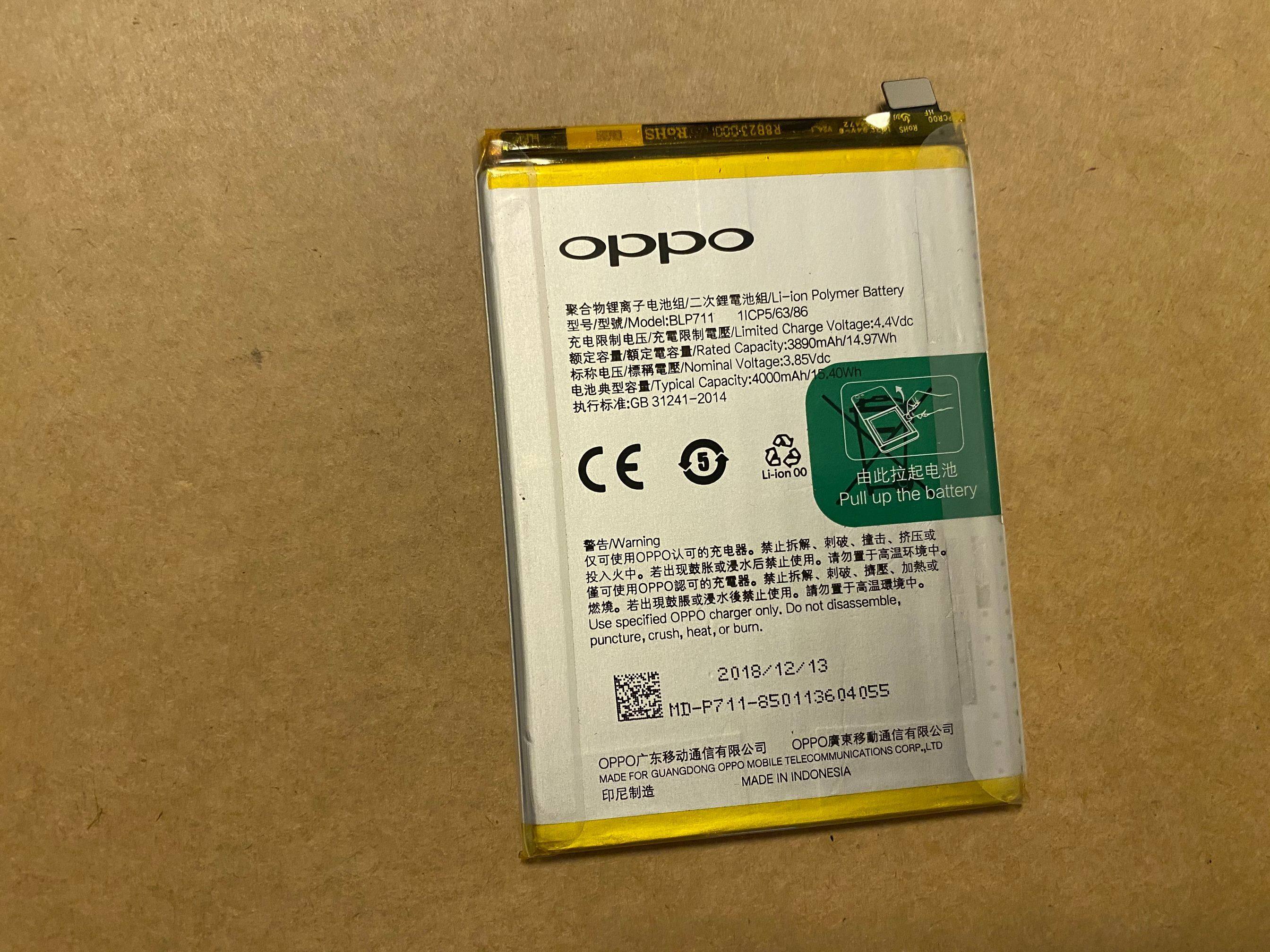 全新原装正品oppoa1k电池blp711手机电池4000mah内置手机电池