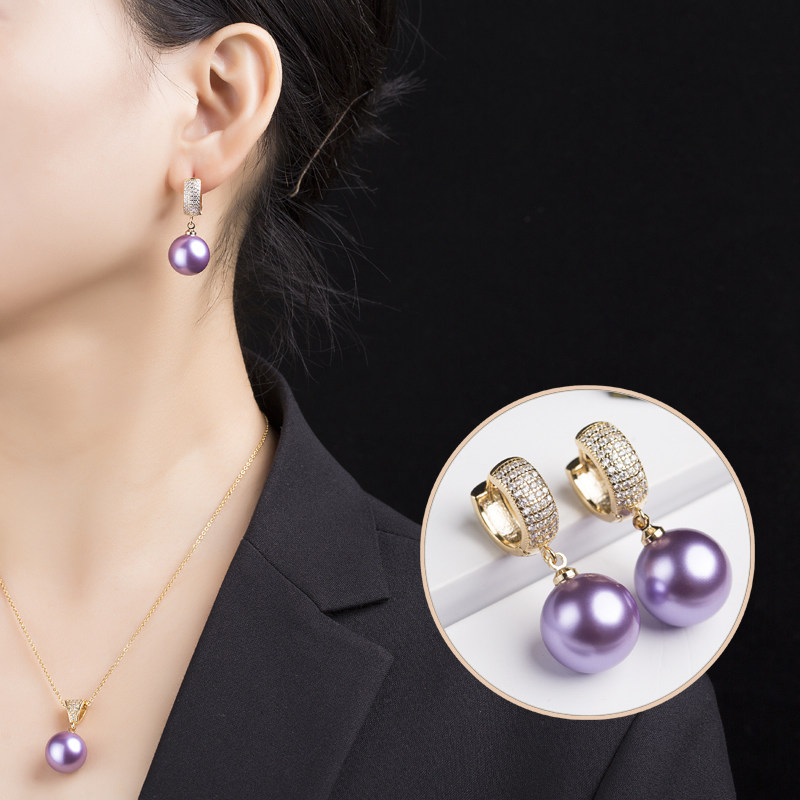 高级耳环2020年新款纯银大牌耳饰葡萄珍珠钉女耳环