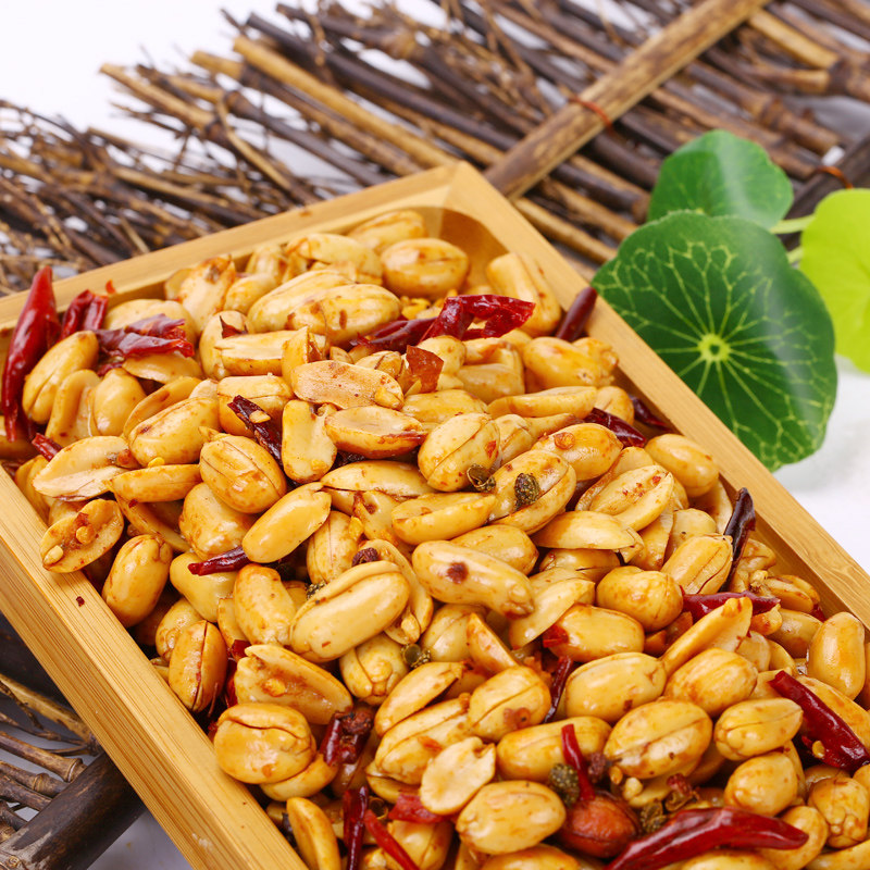 新日期420g豆下香辣花生米五香6袋花生麻辣盛德花生