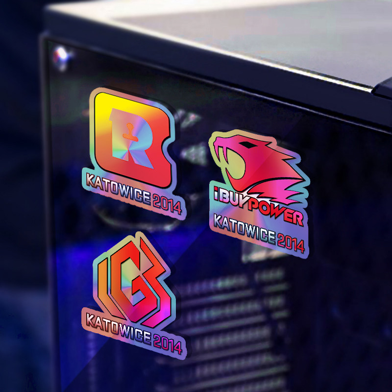 csgo镭射全息幻彩贴纸队标navi大眼泰坦卡托游戏