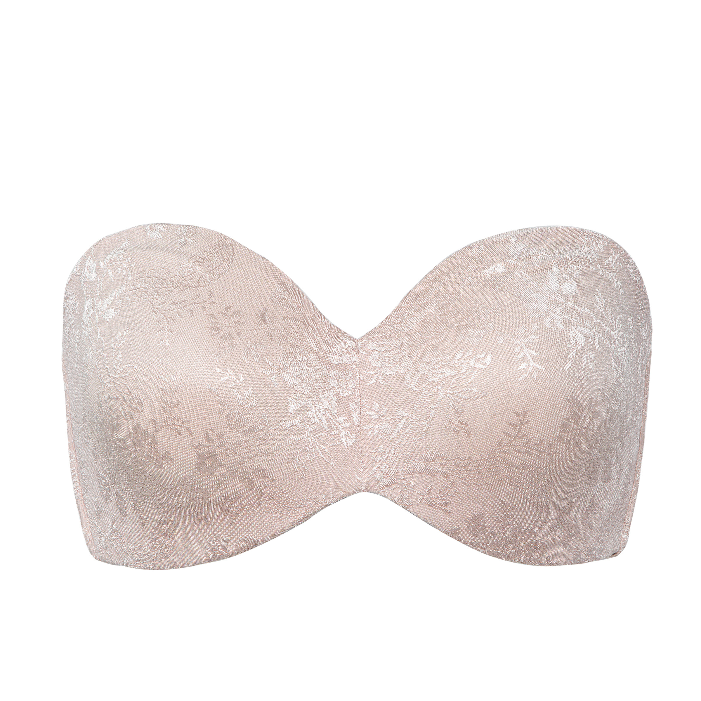 美国大码lunaire抹胸大胸显小 不显胸超薄杯无肩带内衣裹胸文胸