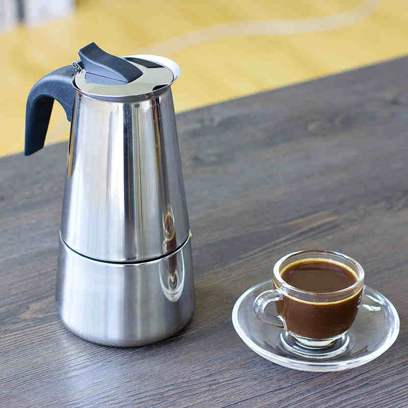 摩卡壶 不锈钢 家用意式咖啡壶加厚实手动香溶咖啡意大利煮咖啡壶