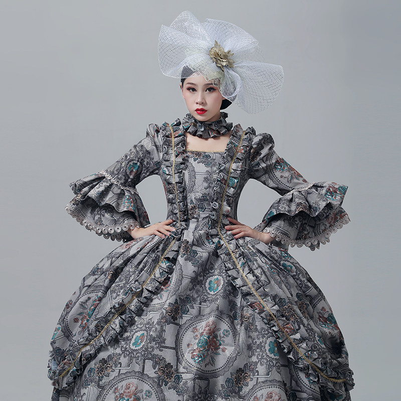 新款欧式宫廷欧洲中世纪复古礼服舞台洛可可长裙民族服装