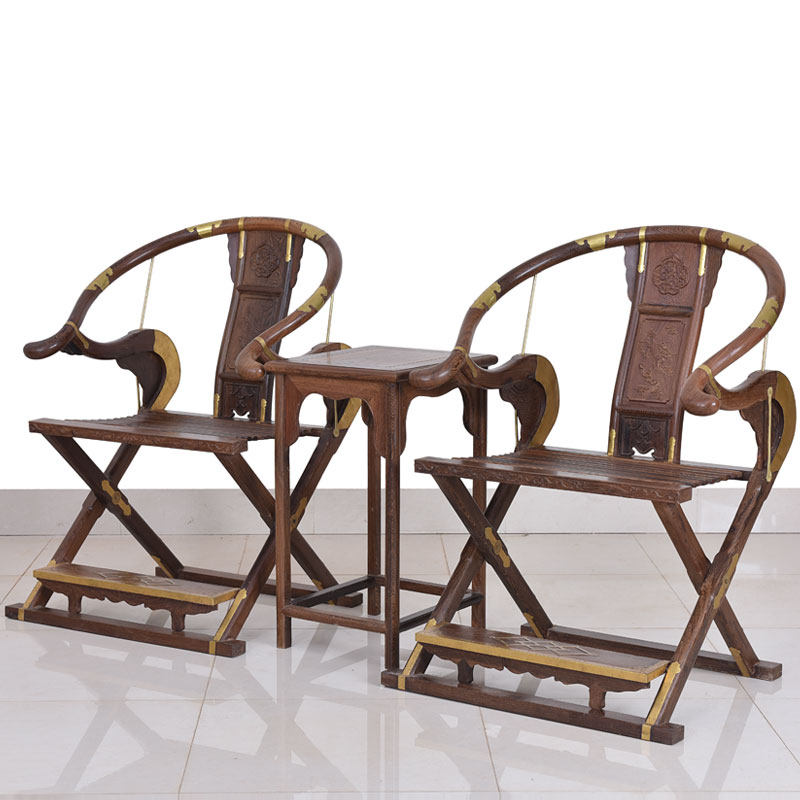 首页 下载app                          红木家具鸡翅木交椅中式圈椅