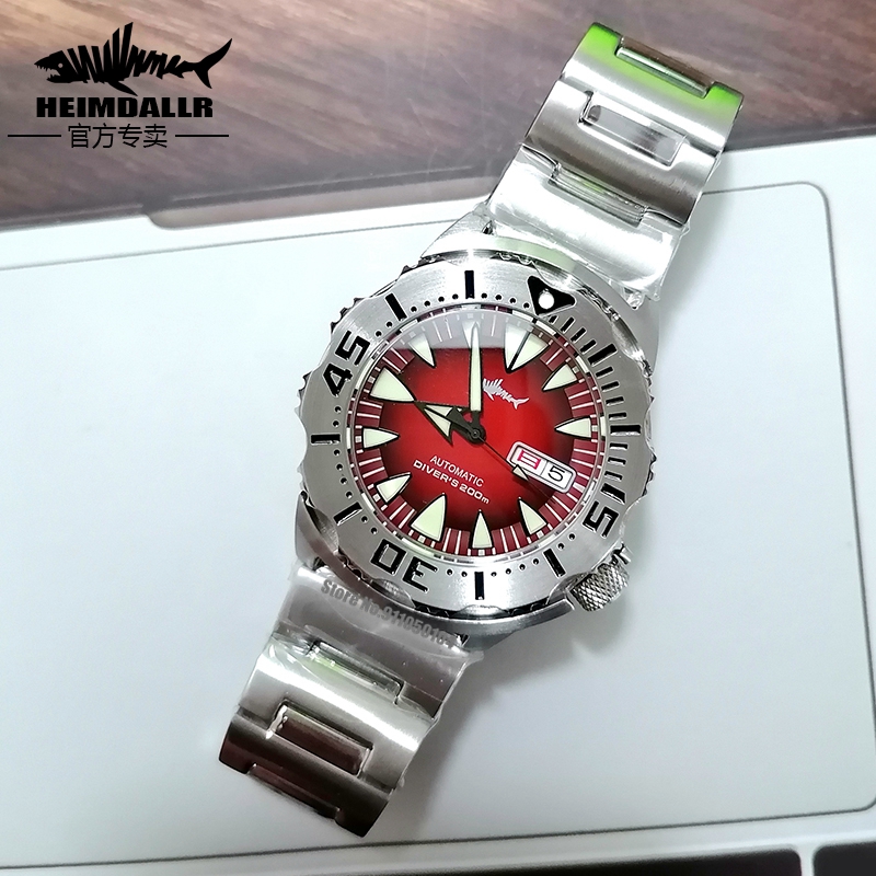 官方专卖HEIMDALLR/海米德MONSTER怪兽复刻潜水蓝宝石防水机械表
