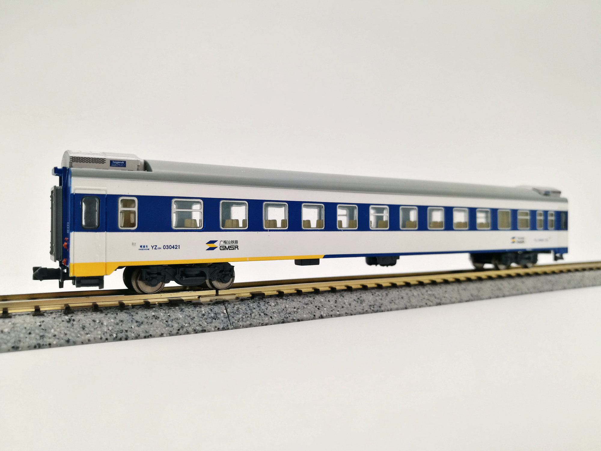 kunter中国铁路1160硬座yz25k系列客运车厢仿真火车模型n比例