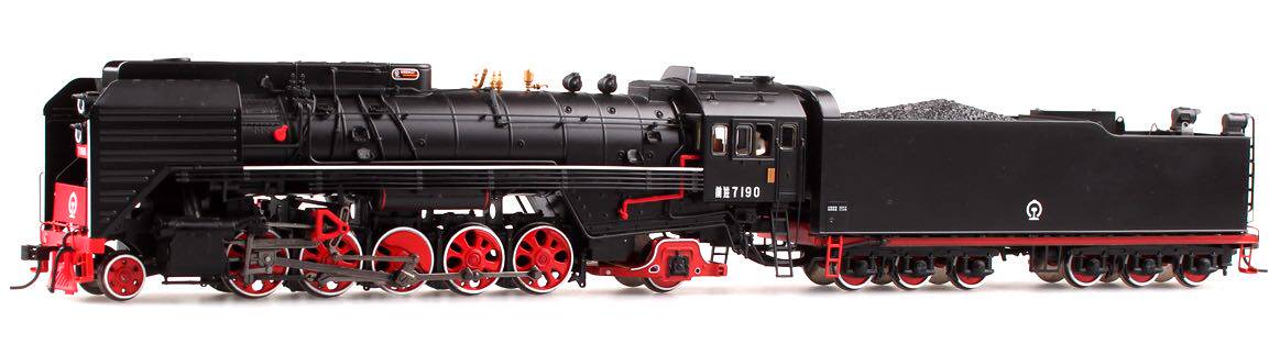 百万城模型兖矿6122火车ho蒸汽机车前进铁路中国火车