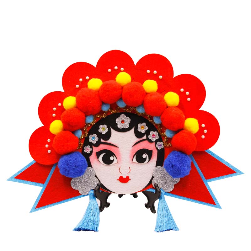 创意摆件京剧脸谱戏曲织布包戏曲材料制作diy手工手工创意粘贴类