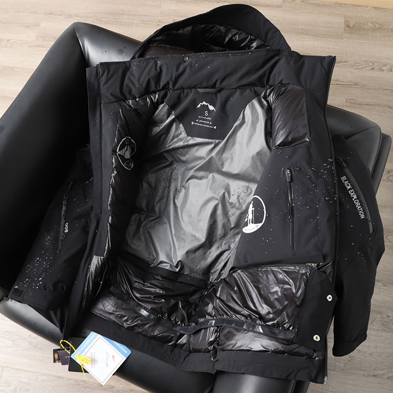 重磅！线下4000+！800蓬！男士加厚极寒系列热反射户外鹅绒羽绒服