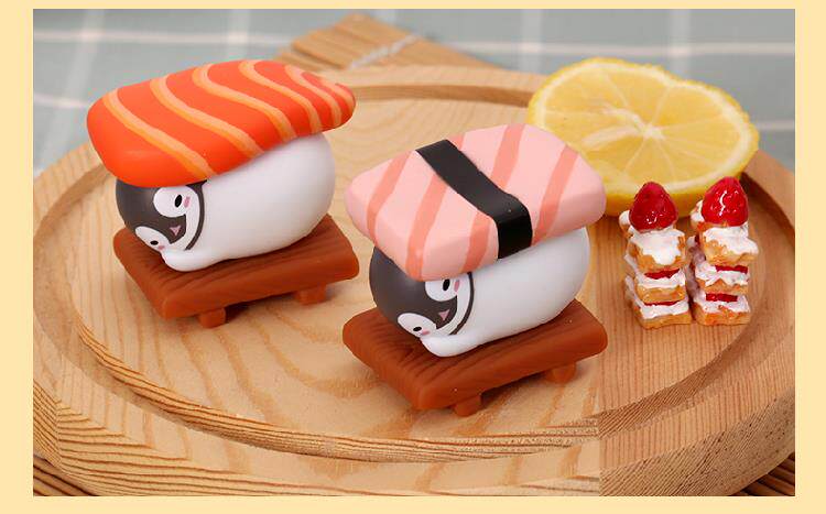 现货韩国限定正版盲盒寿司南极小企鹅手办公仔手办