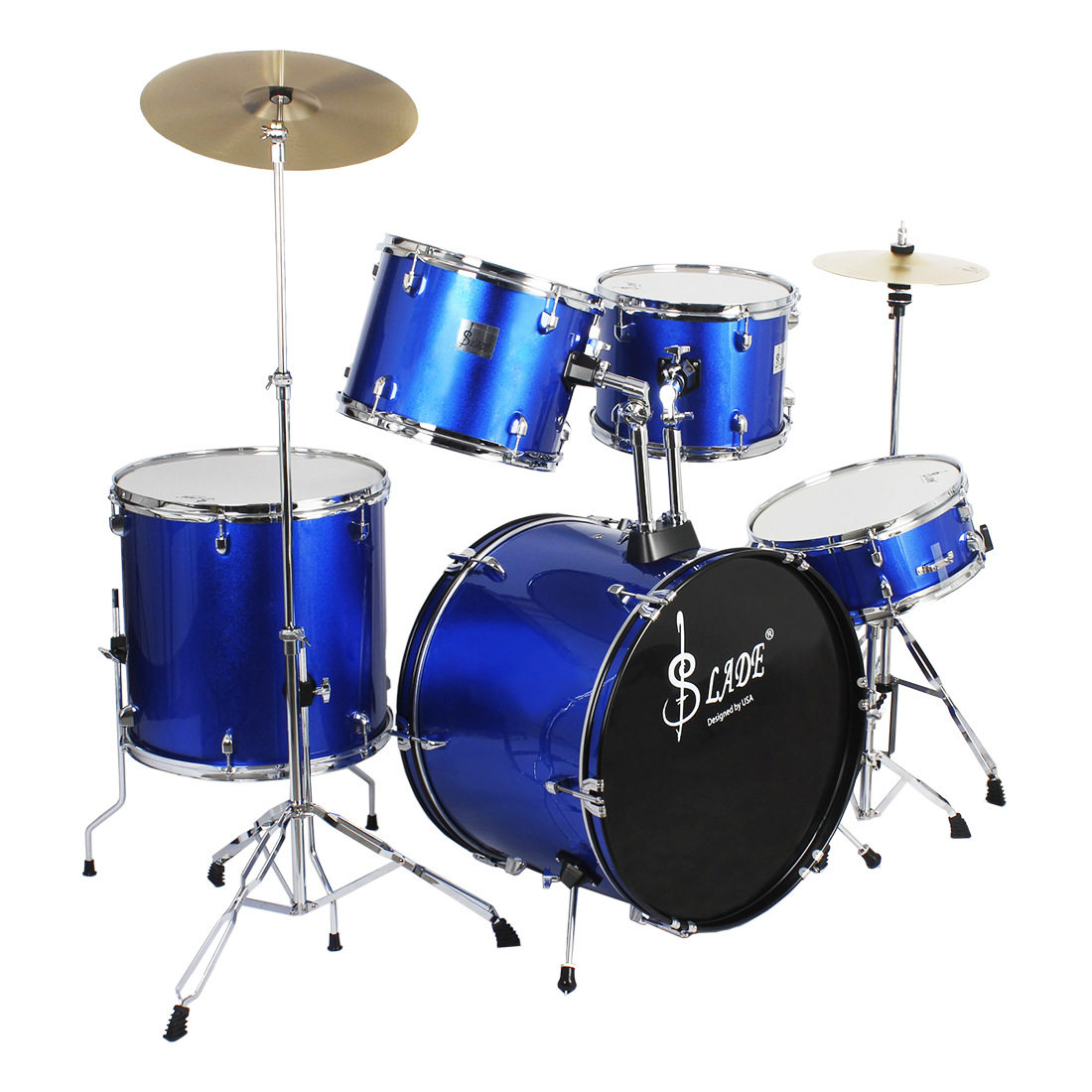 架子鼓正品slade蓝色五鼓两教学考级专业演奏其它民族乐器
