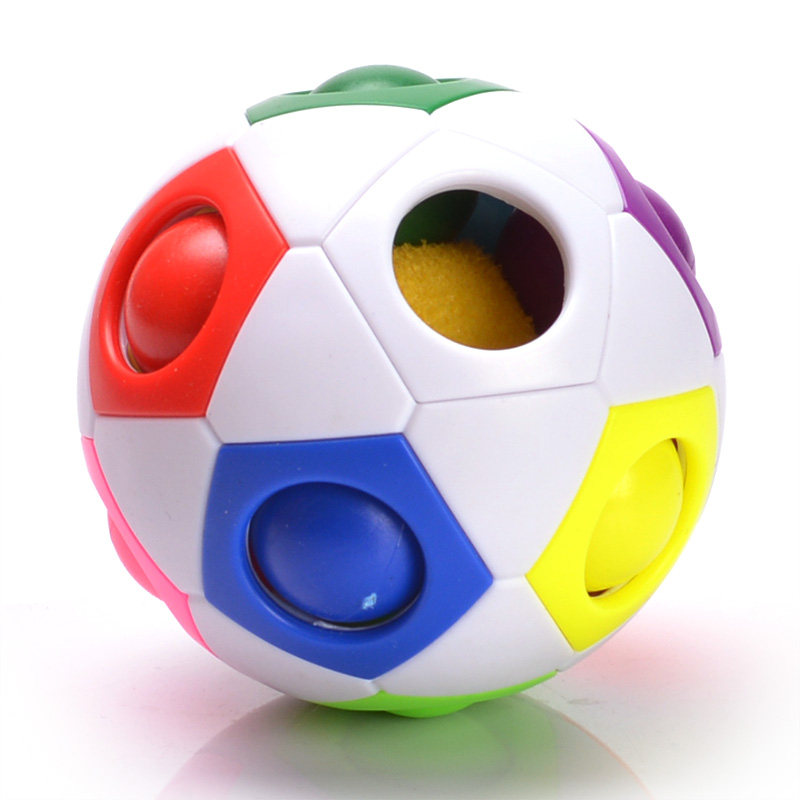 裕鑫12孔彩虹球形魔方方高弹力耐摔魔力解压魔方