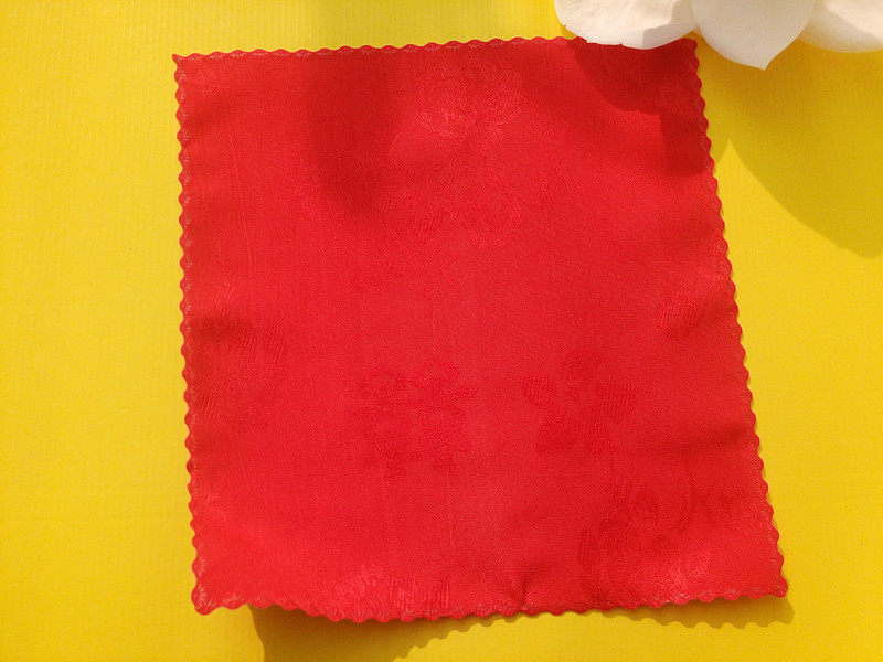 烫金红手绢结婚下轿包钱红布定亲压钱红手帕认亲见面陪嫁妆小方巾