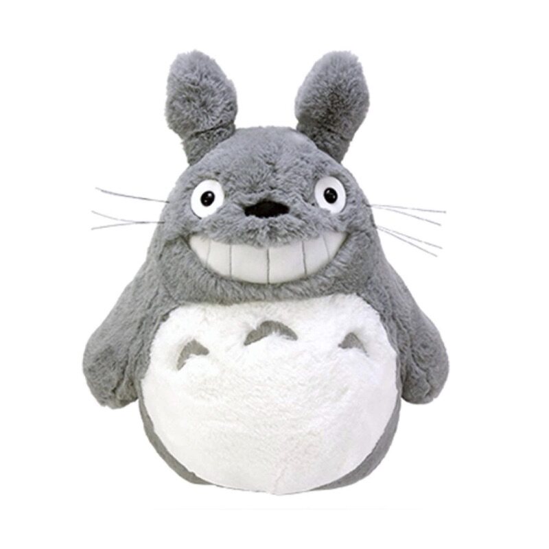日本totoro宫崎骏吉卜力正版长毛复古龇牙龙猫公仔毛绒布艺类玩具