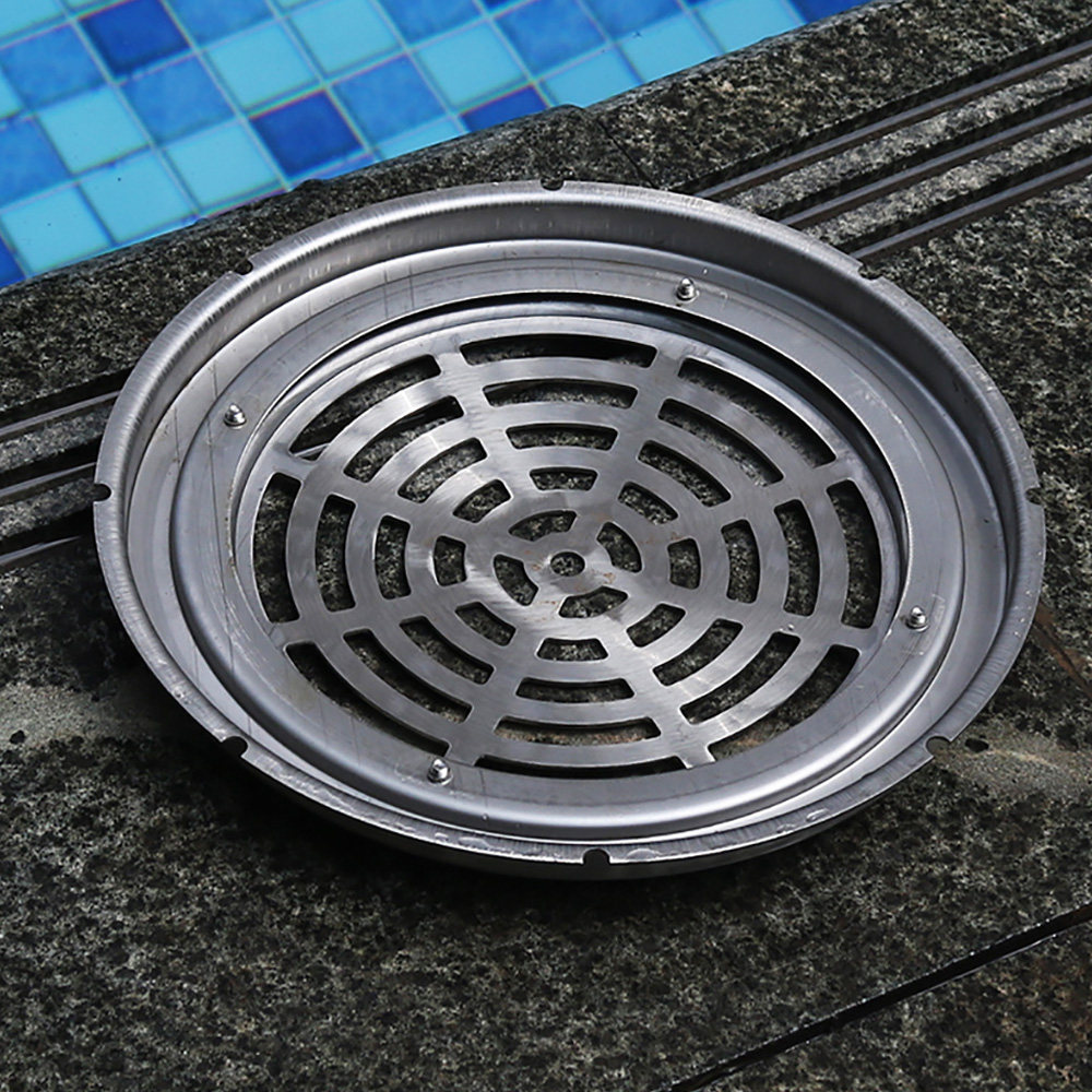 游泳池圆形主排水口池底溢水口地漏304不锈钢下水排水器泳池配件