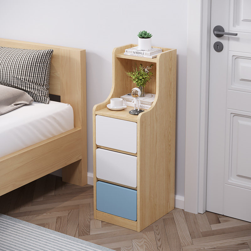 床头柜迷你简约现代小型卧室储物柜经济型柜子置物架床头柜