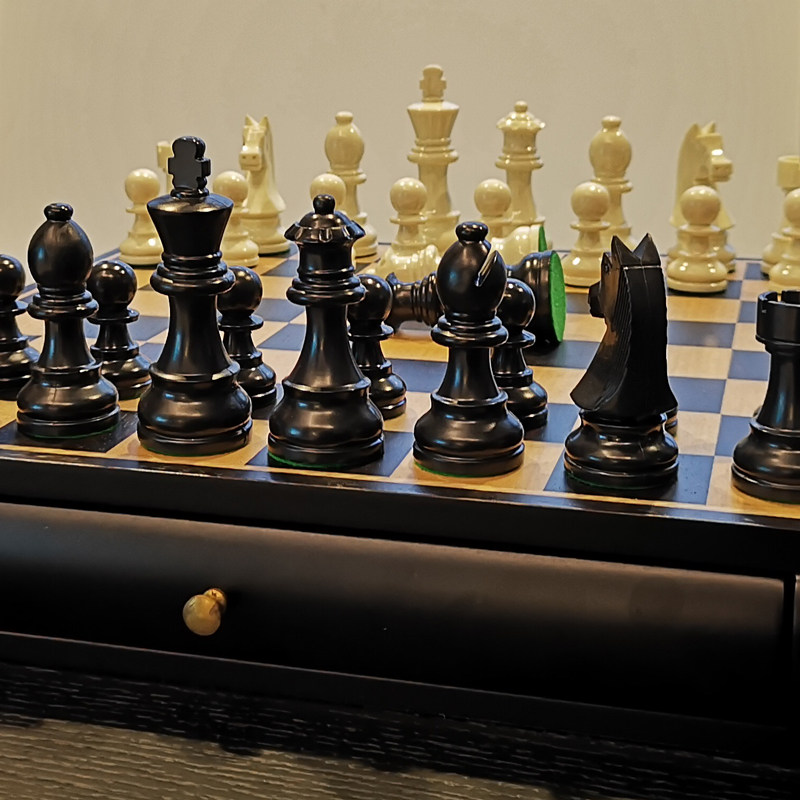 国际象棋黑白儿童小学生比赛专用日耳骑士配双摆件国际象棋