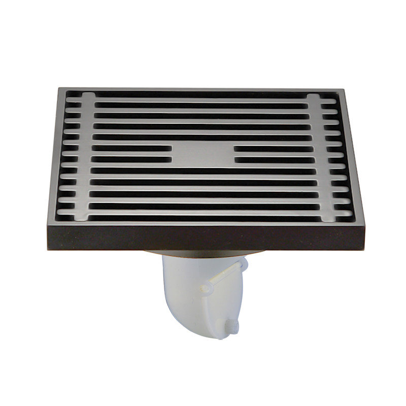 全铜地漏防臭深水卫生间纯铜镶砖隐形磁吸洗衣机地漏