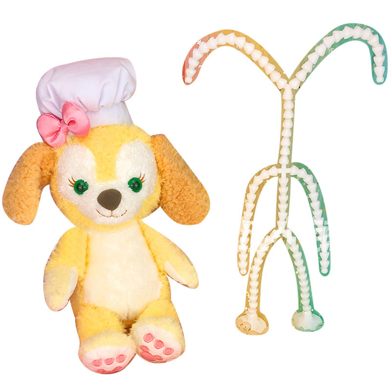 可琦安曲奇狗玩偶骨架带脚垫可单脚站立迪士尼娃cookie塑料关节无