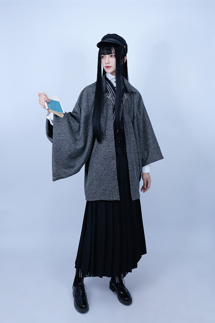 日系学院和风大正纯色百褶裙正统jk制服高腰半身裙