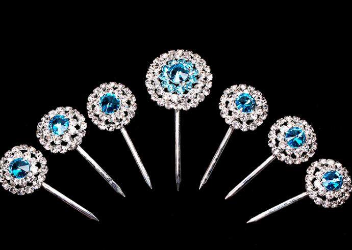 宝石头面儿童包头经典款双水钻小泡发饰