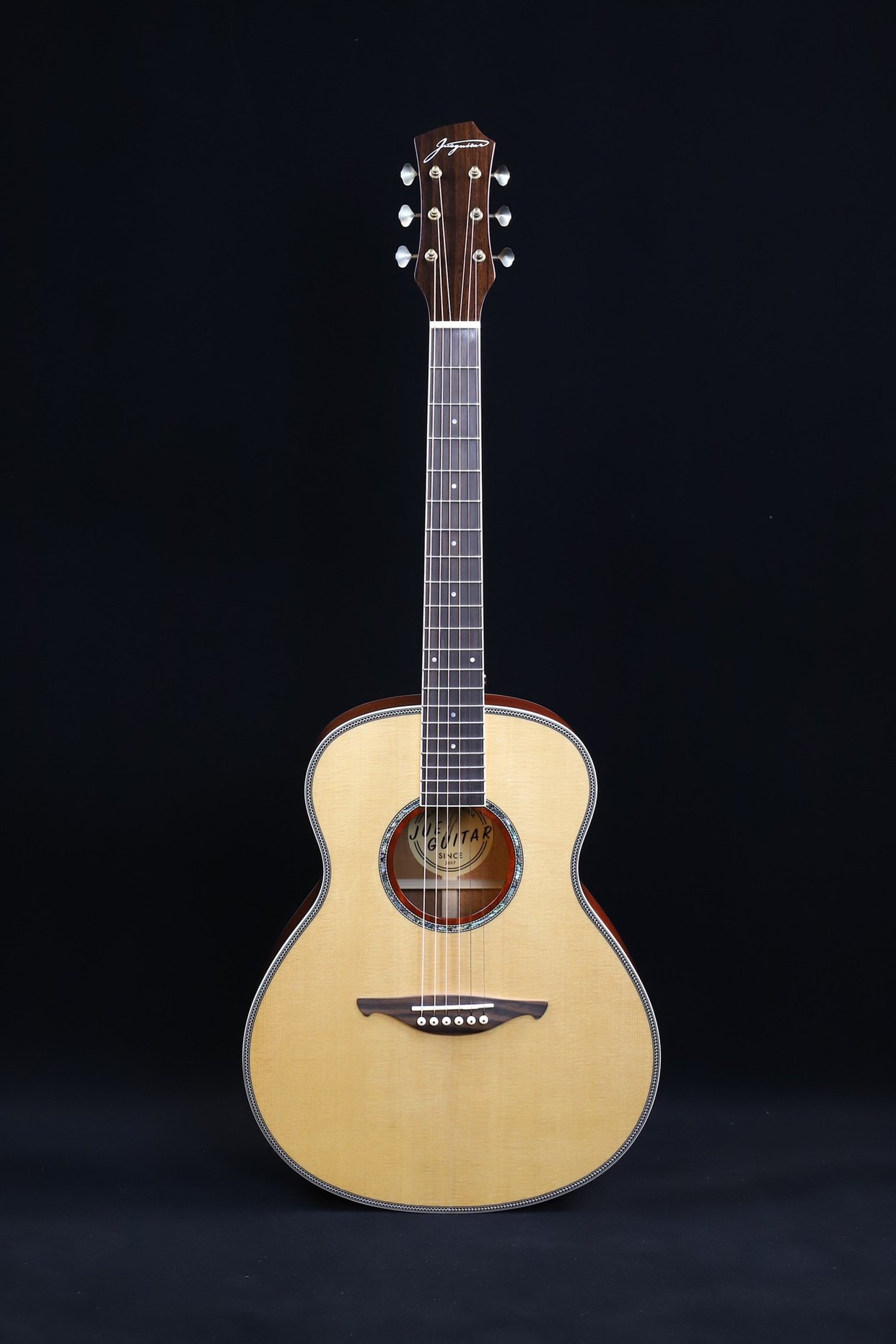 吉他36寸mini民谣旅行指弹独奏路演云杉桃花吉他民谣吉他