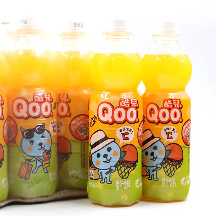 包邮可口可乐出品美汁源酷儿橙汁饮料整箱450mlx12瓶果味果汁饮品