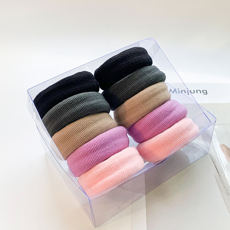 扎头发皮筋韩国大肠圈毛巾发圈女网红加粗发绳彩色糖果色高弹力大