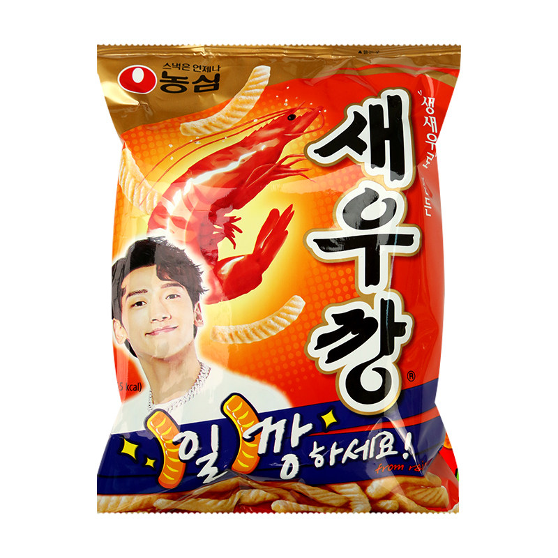 农心原味鲜虾条90g袋装韩国进口膨化追剧怀旧膨化食品